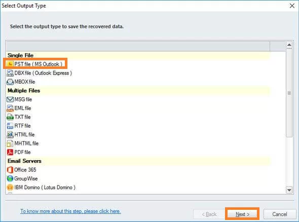 choose PST from the list