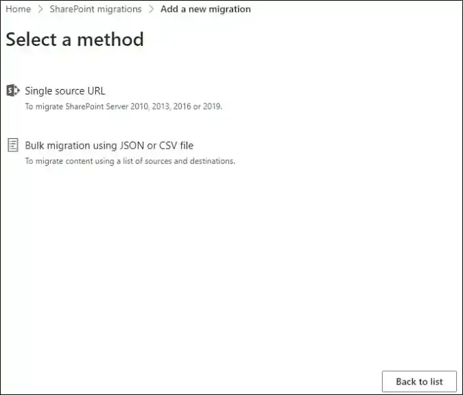 select a method