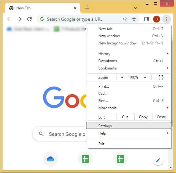 click three dots then Settings
