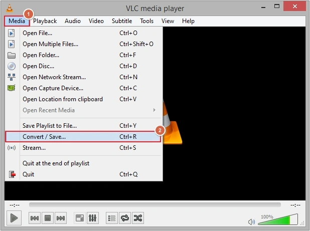 click media then convert-save