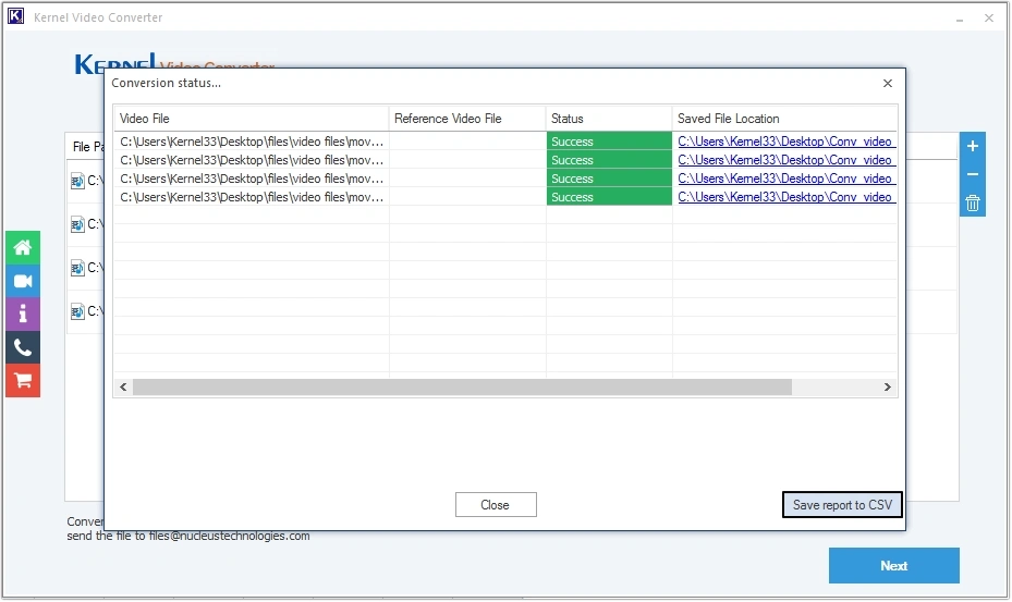 conversion completed
