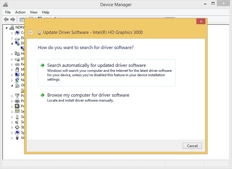 search automatically for drivers