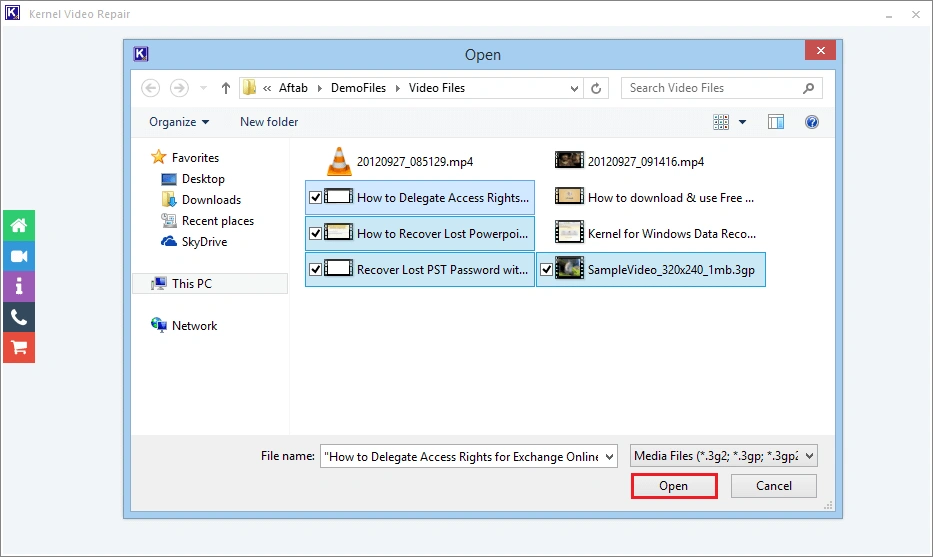 select files