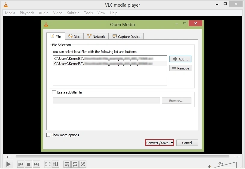 add files and start convert