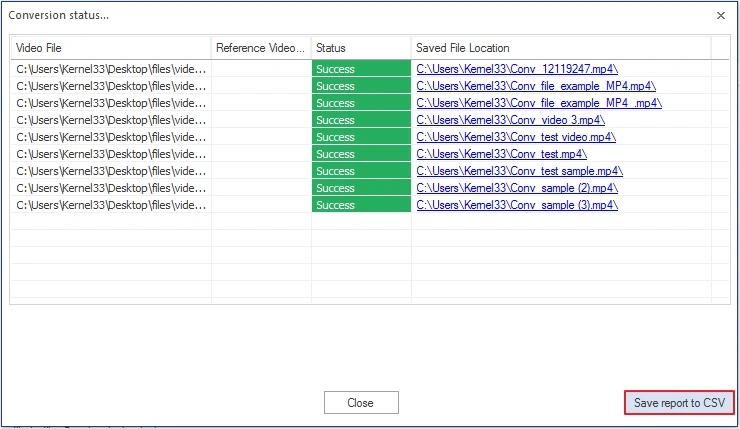 save report to csv