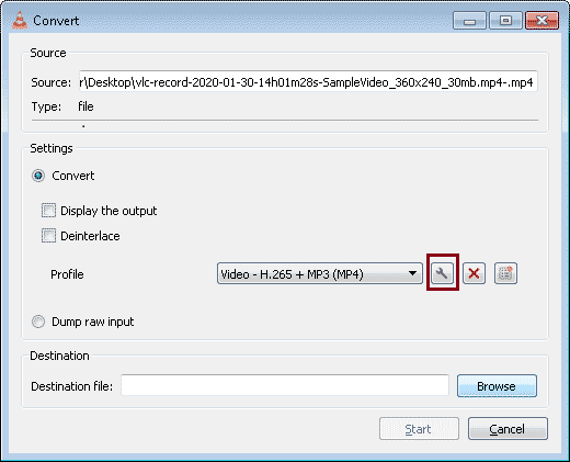 click Settings option