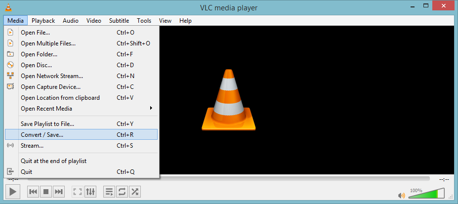 Run VLC and select Convert/Save