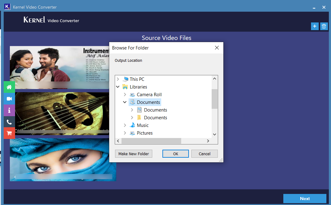 Make New Folder to save Video