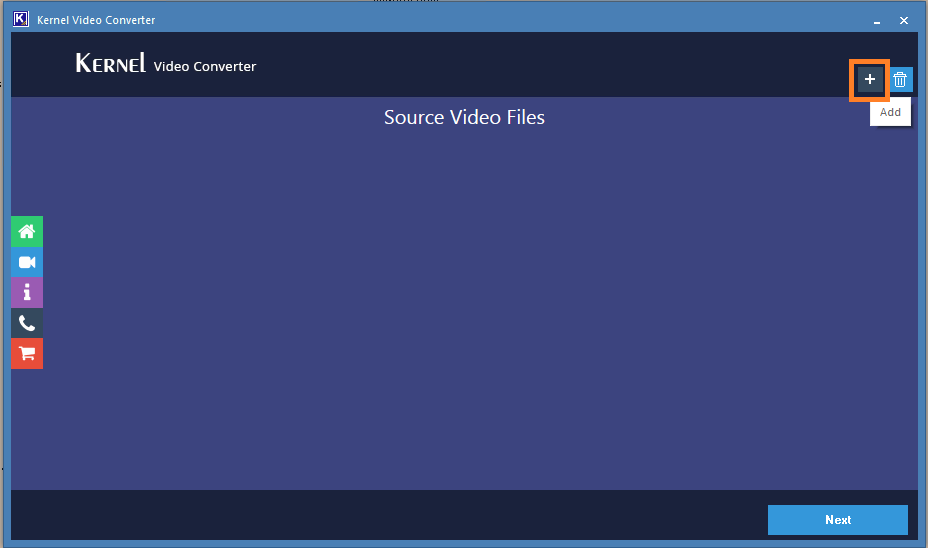 Run Video Converter and FLV file