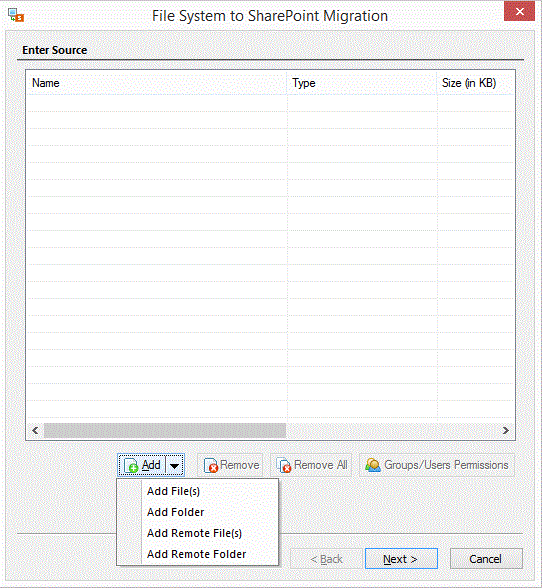 File System to SharePoint