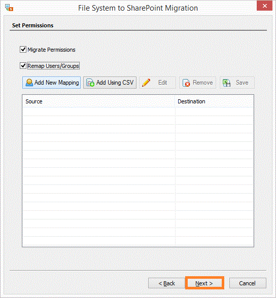 migrate the permissions or remap users