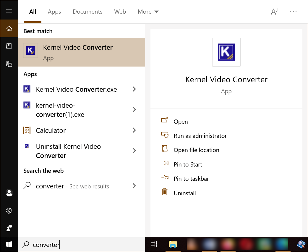 Install the Kernel Video Converter