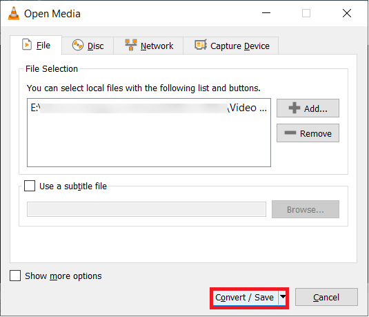  click the Convert or Save button