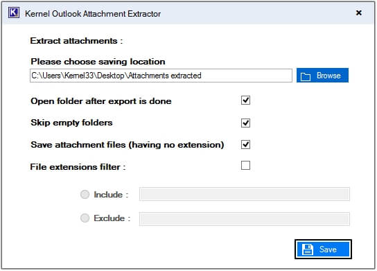 Apply necessary filters and click on Save.