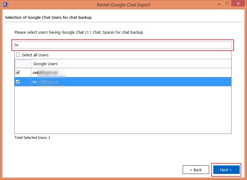 search users