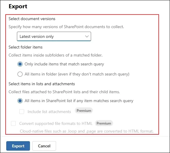 Choose one drive and sharepoint items