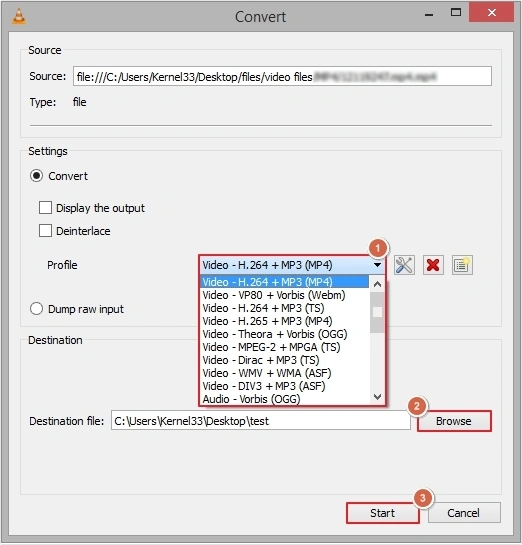 start convert