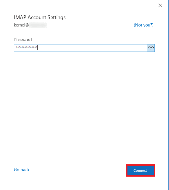 Input the password of the G Suite account