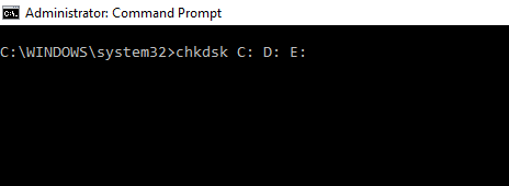 Enter all the Disk Partitions  on your system in the command