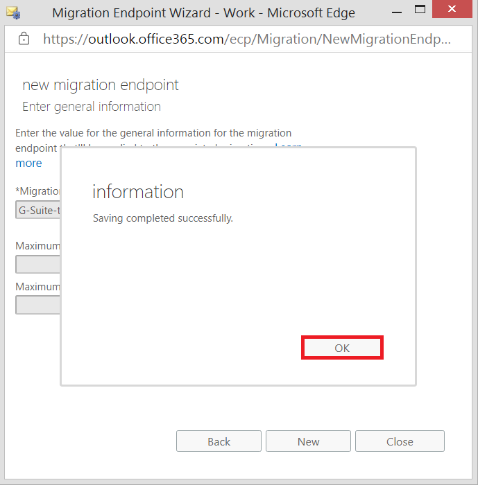 New migration endpoint is created