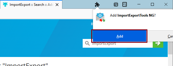 add the ImportExportTools NG 