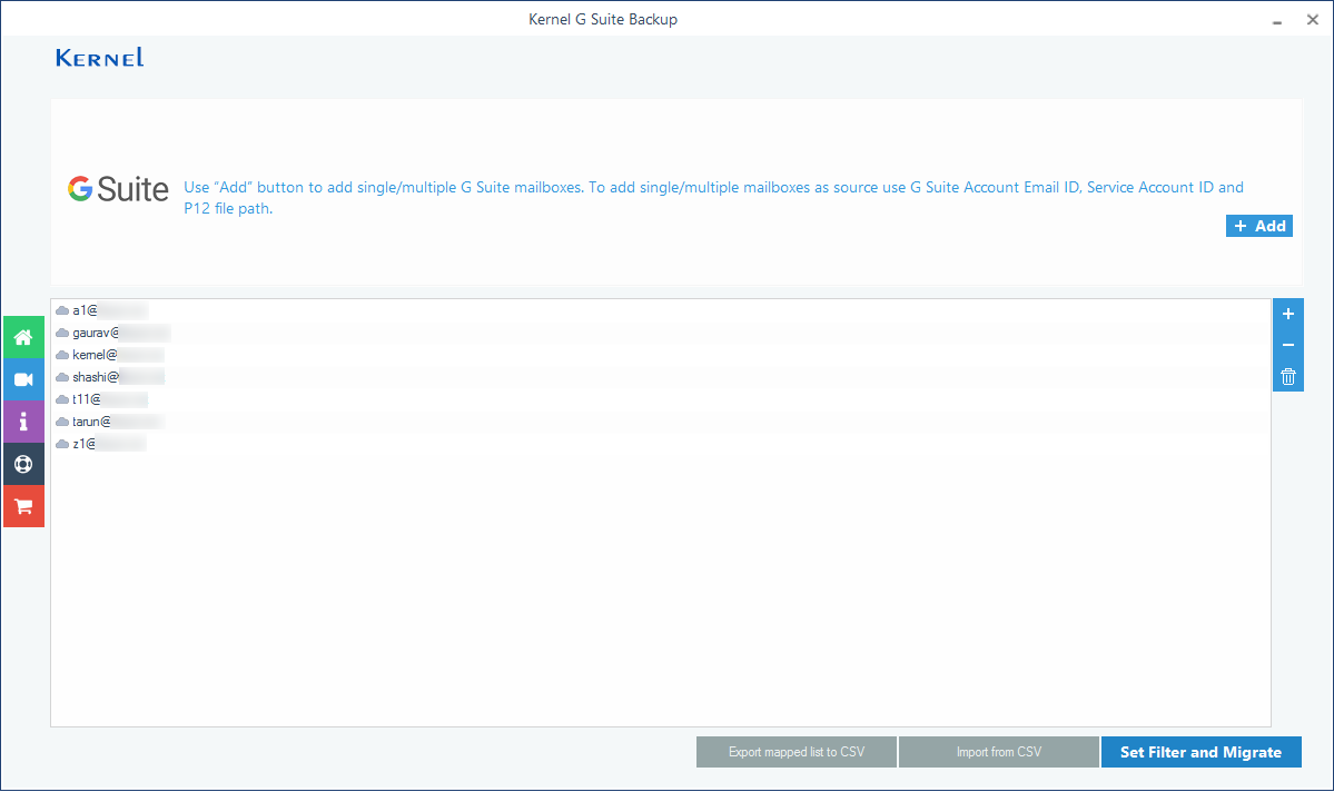 Set Filter and Migrate