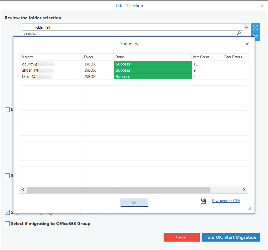 Save report on CSV