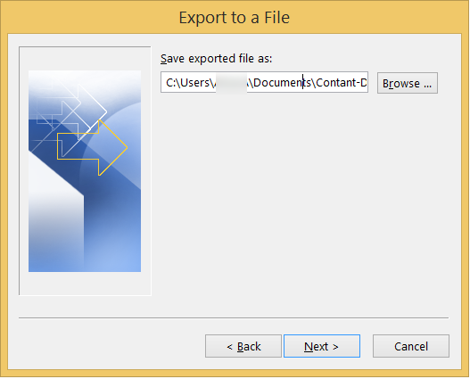 Provide location to save CSV file
