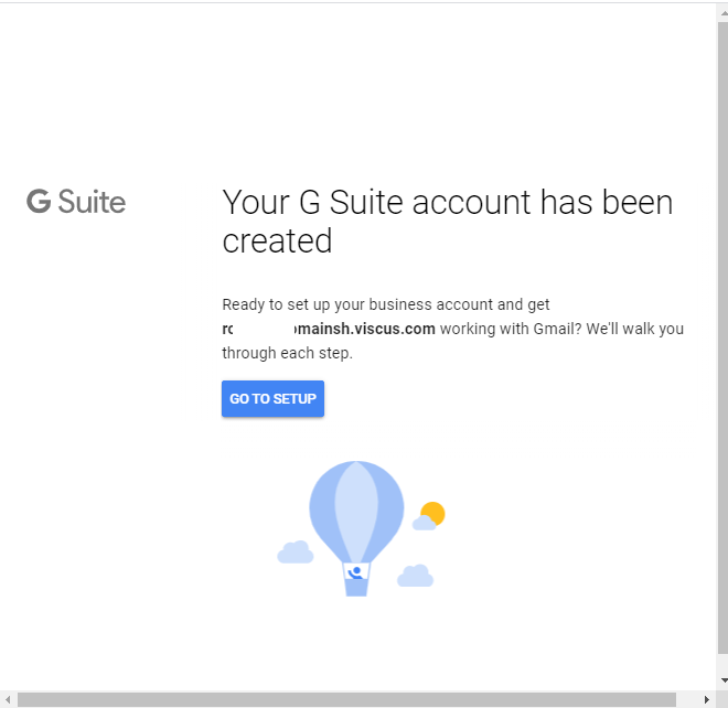 Go to Setup G Suite