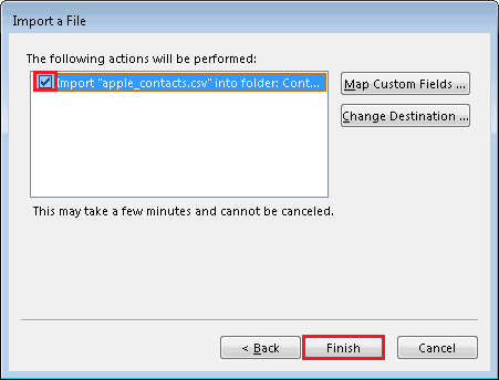 Tick the checkbox and import the desired file