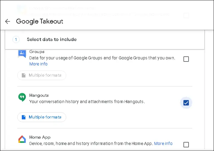 CREATE A NEW EXPORT section
