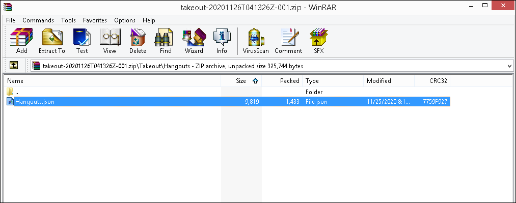extract the .zip file