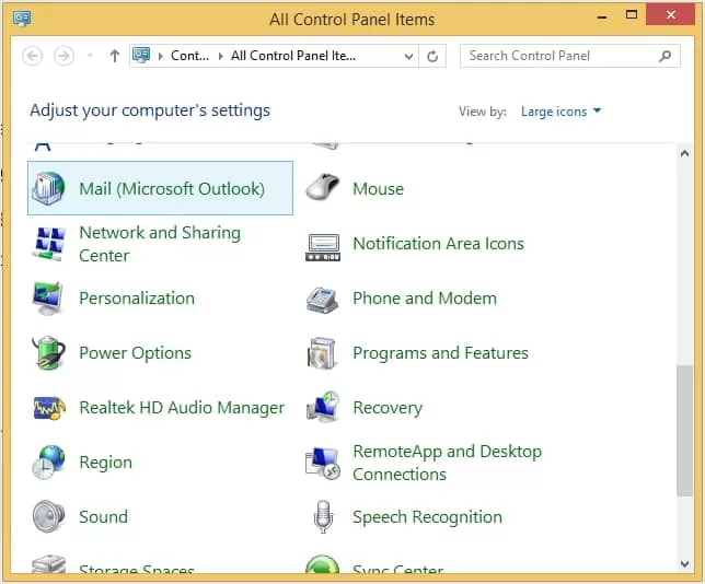 control panel