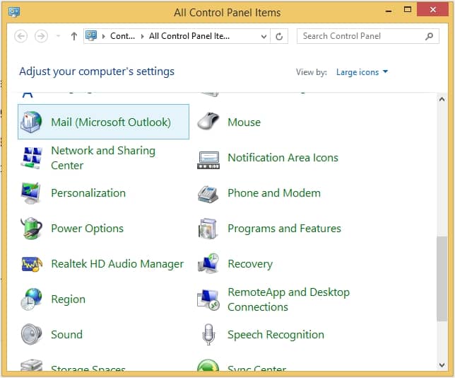 control panel