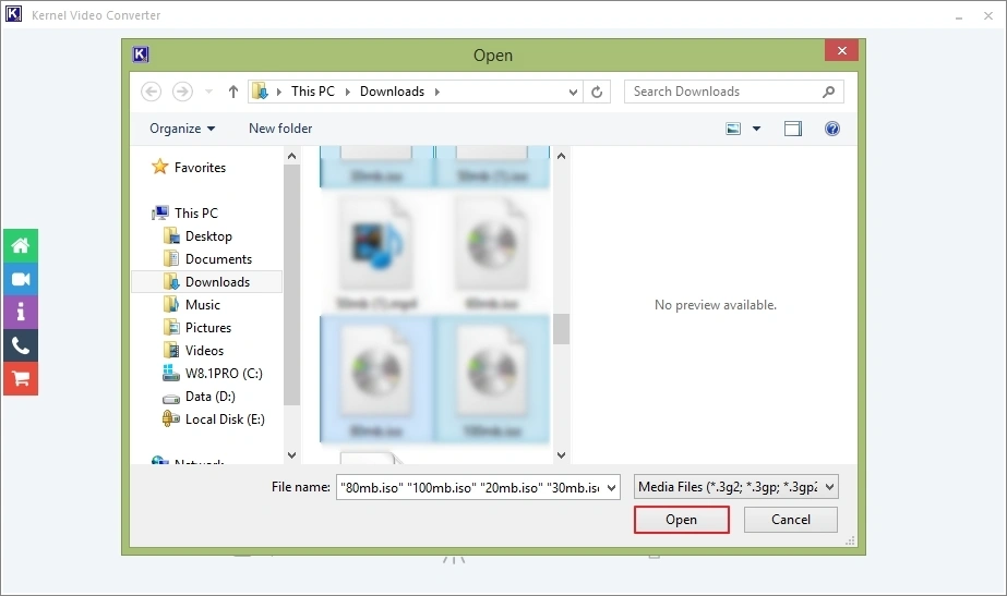 select dvr files