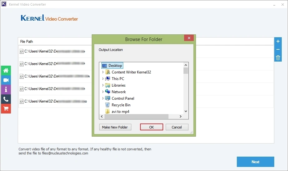 select save folder
