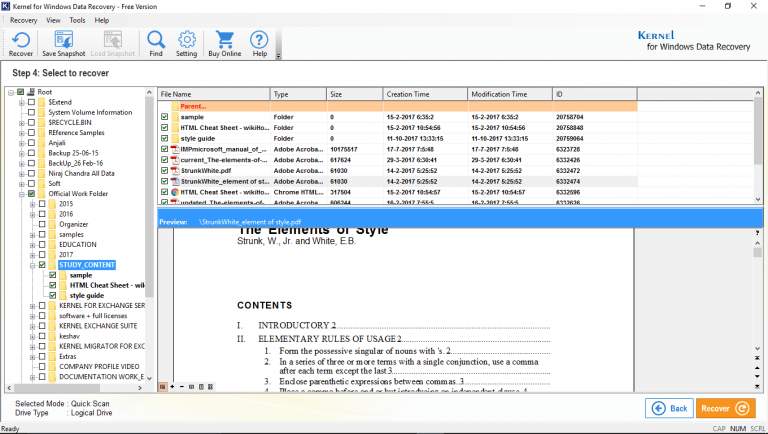 deleted file recovery windows 10