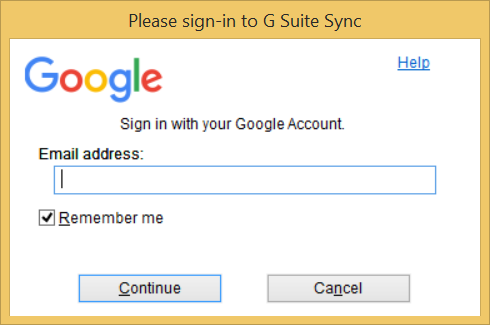 sign-in with your G Suite account