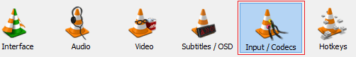 select Input/Codecs