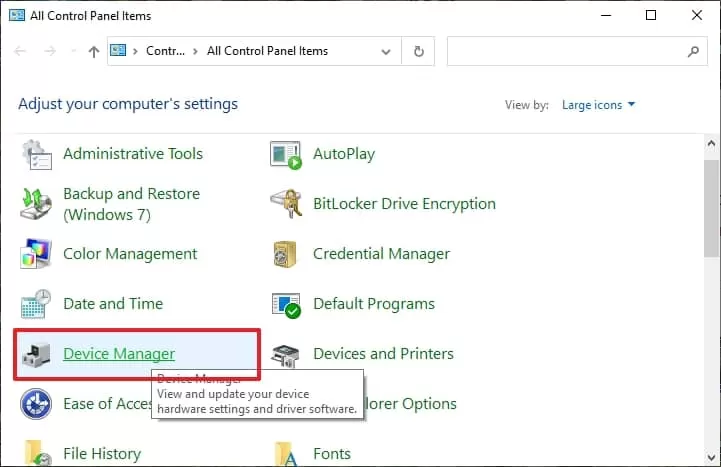 device manager