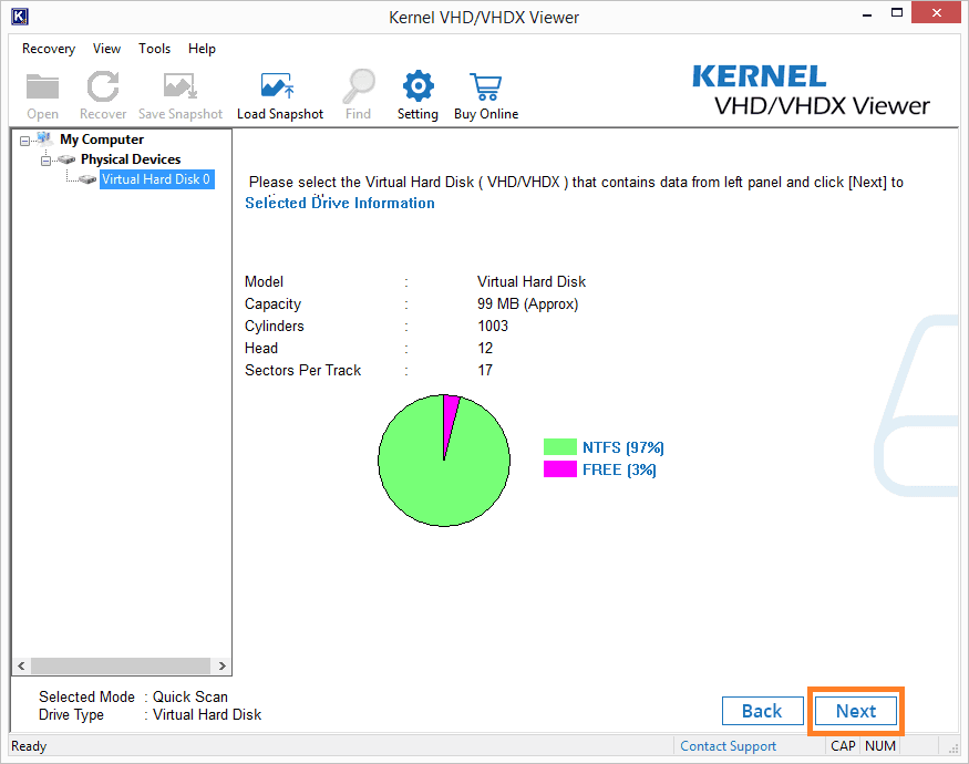 tool will show you the Virtual Disks