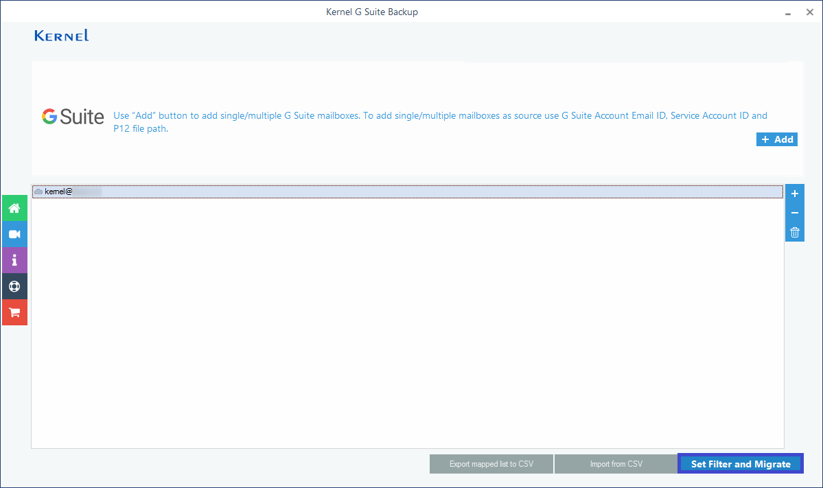 Click Set Filter and Migrate