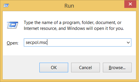 Type secpol.msc