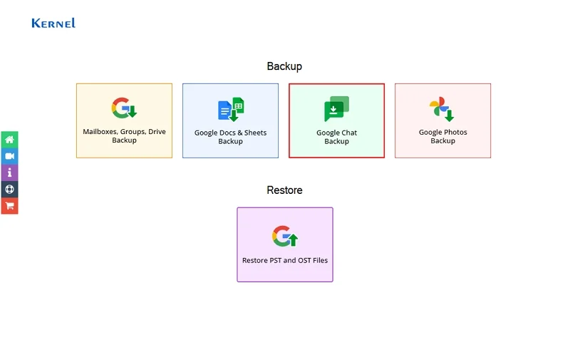Click on the Google Chat Backup