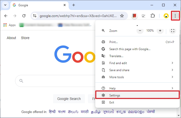 Open Chrome