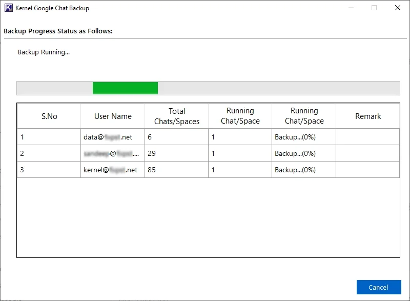software will start the Google Hangout