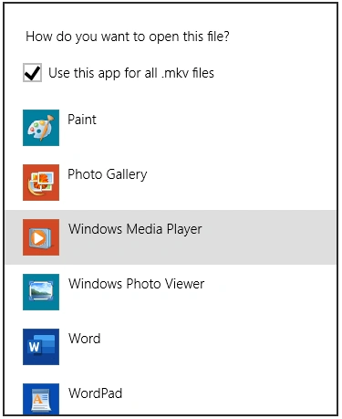 choose any media player