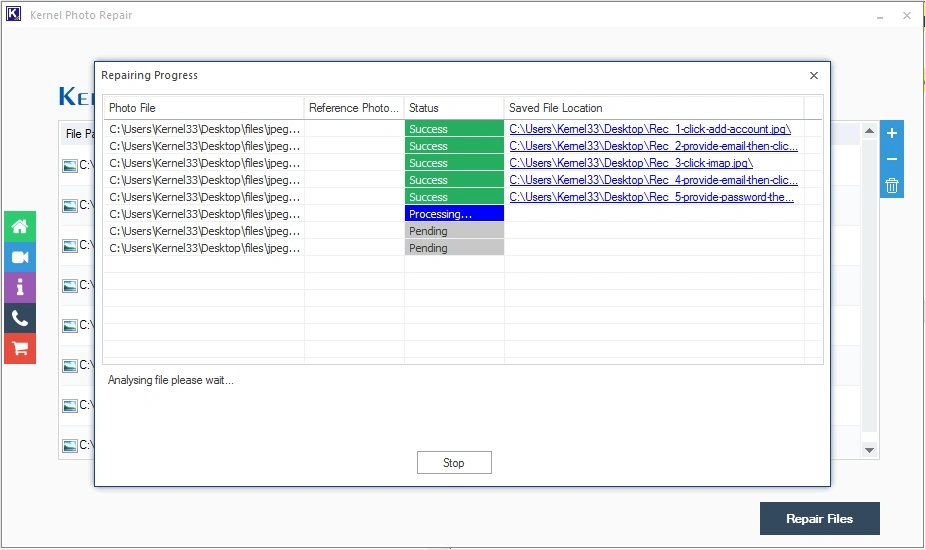 repairing process begins