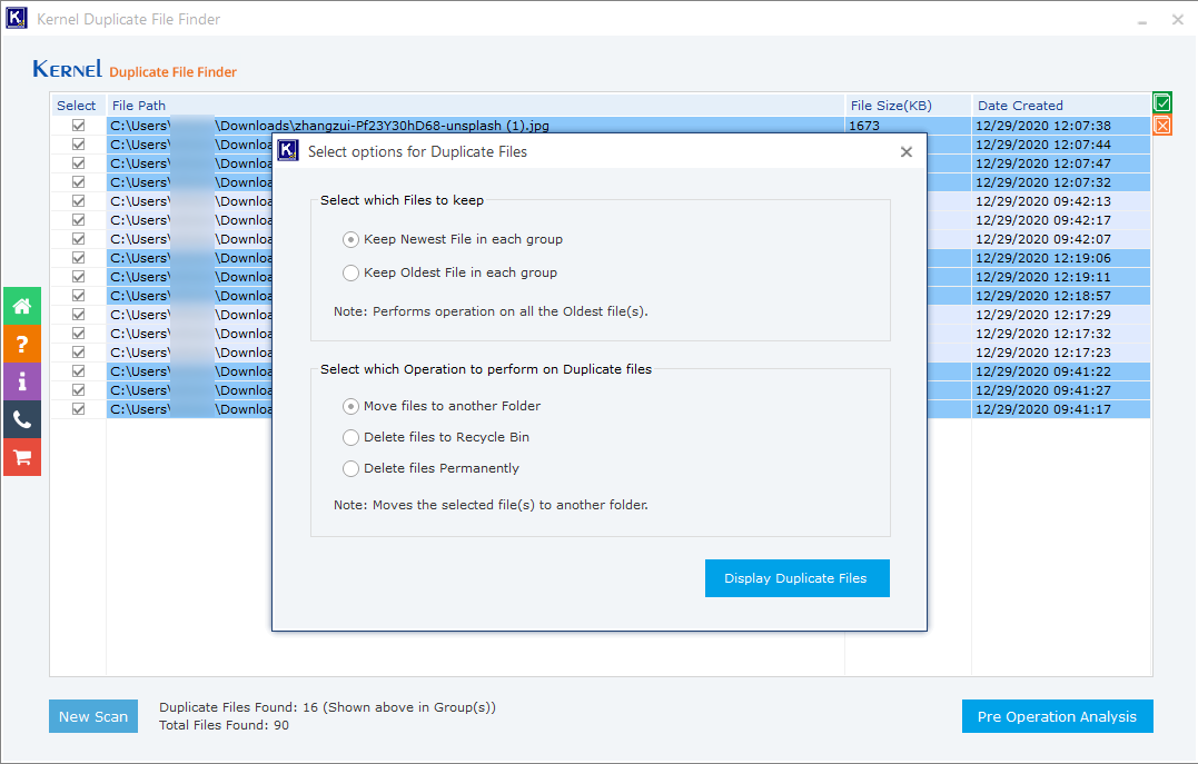 click on Display Duplicate