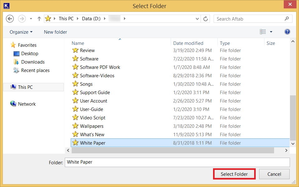 Select Folder